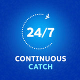 Zevo Flying Insect Trap for Indoors: Light Trap Captures Fruit Flies, Gnats and Houseflies, Starter Kit + Refills (1 Plug-in Base + 3 Cartridges)