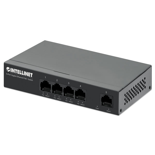 Intellinet Network Solutions 561792 40-Watt 5-Port Gigabit Ethernet PoE+ Switch