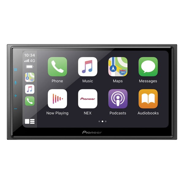Pioneer DMH-W4600NEX 6.8-In. Car In-Dash Unit, Double-DIN Digital Multimedia Receiver with Alexa, Apple CarPlay, Android Auto, HD Radio, and SiriusXM Ready