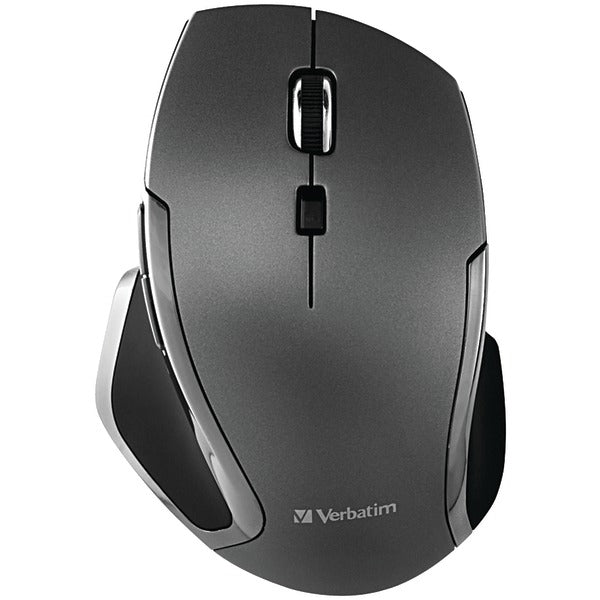 Verbatim 98621 Cordless Blue-LED Deluxe Notebook Mouse, Ergonomic, 6 Buttons, 2.4 GHz (Graphite)
