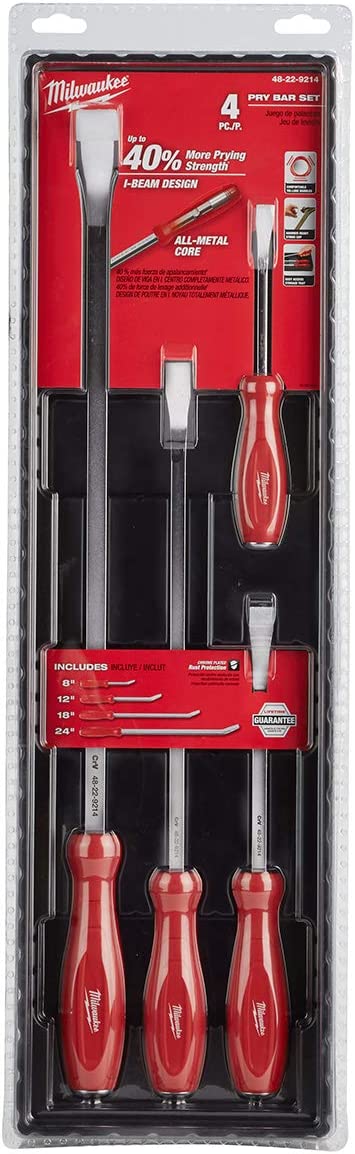 Milwaukee 4 Pc Pry Bar Set