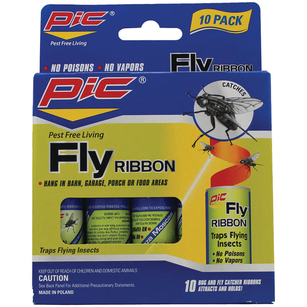 PIC FR10B Fly Ribbon Bug & Insect Catcher, 10 pk