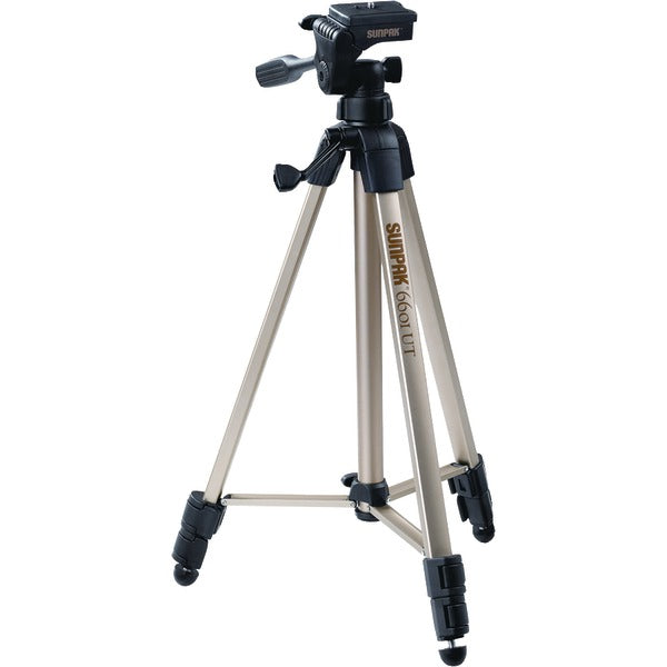 Sunpak 620-060 8-Lb.-Capacity Tripod with 3-Way Pan Head, 59-In. Extended Height, 6601UT