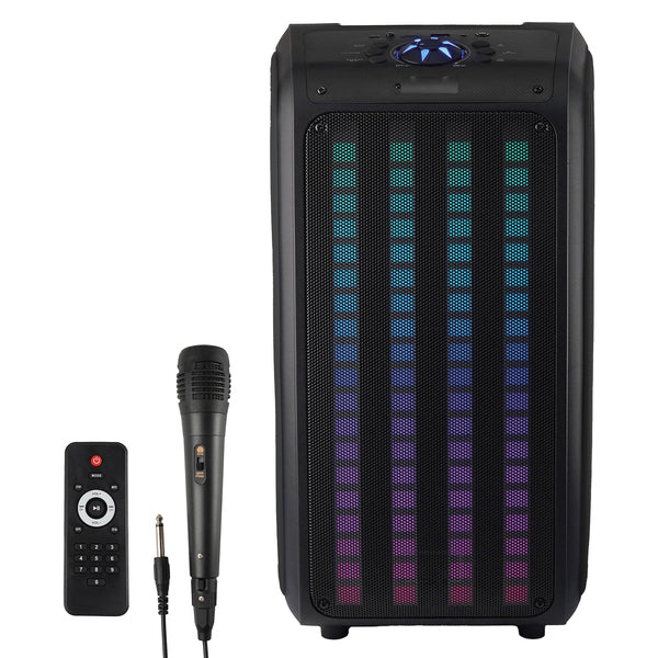 IQ Sound IQ-8265BT Sound Traveler 20-Watt-Continuous-Power Portable Backpack Speaker with Wired Microphone and Remote