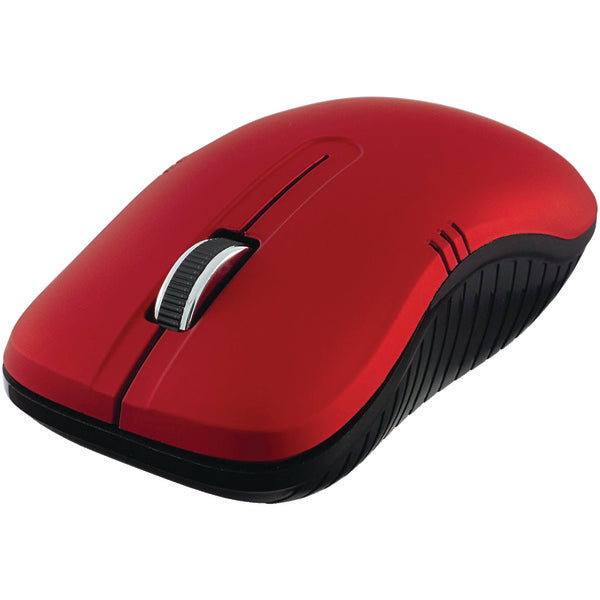 Verbatim 99767 Commuter Series Cordless Optical Computer Mouse, 3 Buttons, 2.4 GHz (Matte Red)