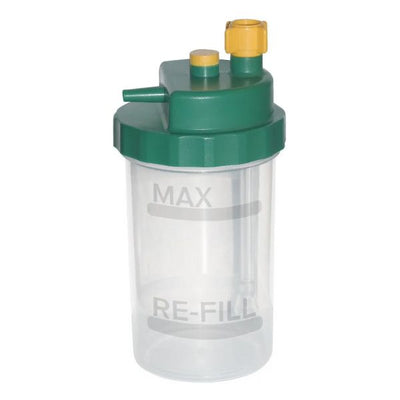 Bubble Humidifier Bottle (Green Lid with 6 PSI Safety Valve) for Oxygen Concentrators