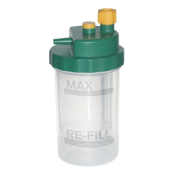 Bubble Humidifier Bottle (Green Lid with 6 PSI Safety Valve) for Oxygen Concentrators