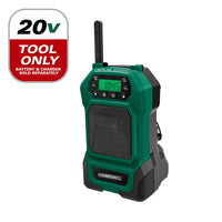 Masterforce 20-Volt Cordless Radio with Bluetooth