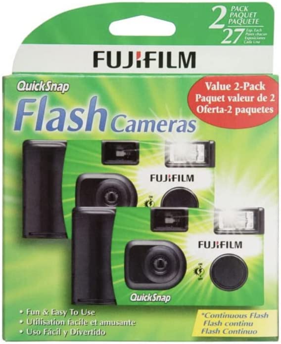 Fujifilm QuickSnap Flash 400 Disposable 35mm Camera (Pack of 2)