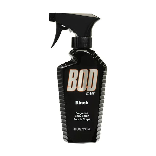 Bod Man Black Fragrance Body Spray for Men, 8 Fl Oz