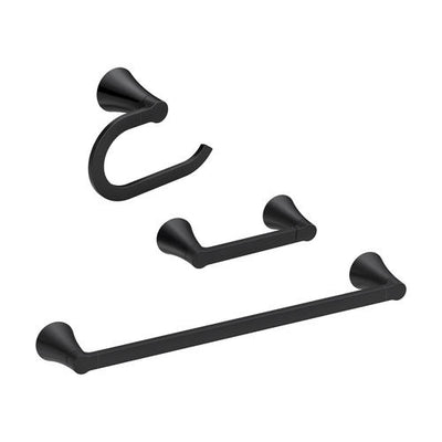 Moen Mikah™ 3-Piece Matte Black Bathroom Hardware Set