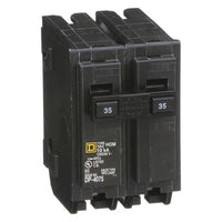 Miniature Circuit Breaker, 35 A, 120/240V AC, 2 Pole, Plug In Mounting Style, HOM Series